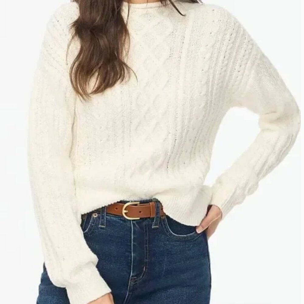 J Crew Classic Cable Knit Sweater